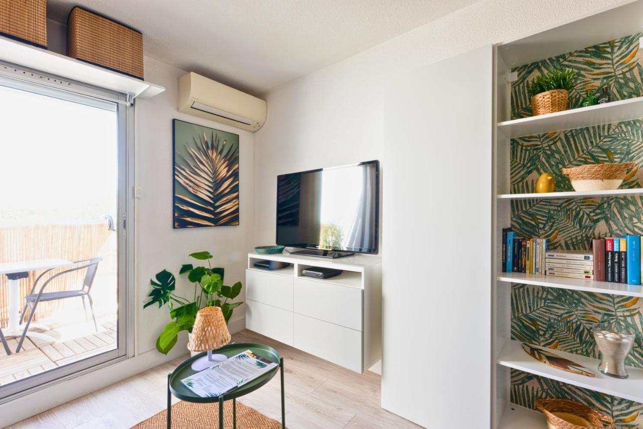 NEW - Studio cosy - Plages à 5min - Parking privé - WIFI - Commerces au pied du bâtiment La Grande-Motte Exterior foto